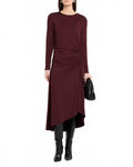 Theodora Long-Sleeve Midi Dress In Raisin