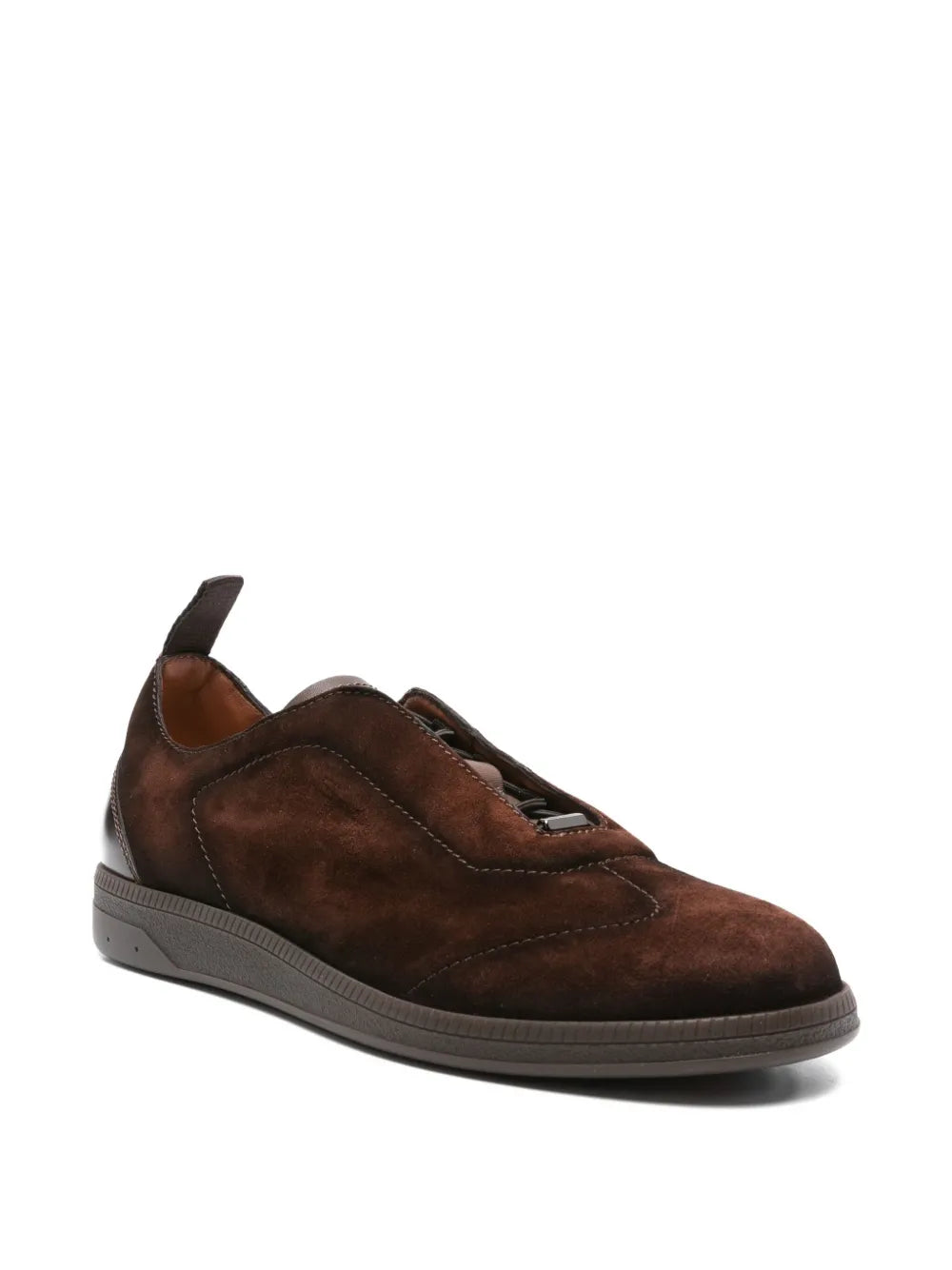 Santoni Suede-Leather Sneakers