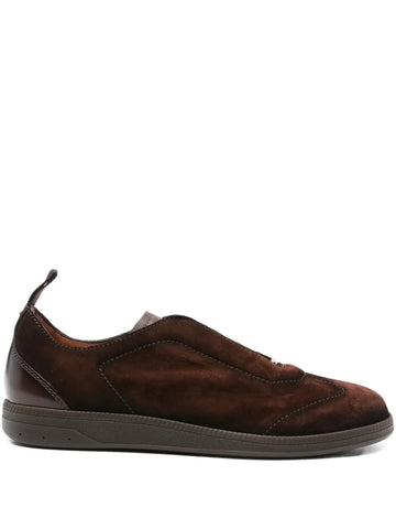Santoni Suede-Leather Sneakers