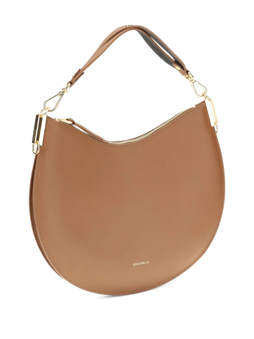 Coccinellelarge Sunup half-moon calfskin shoulder bag