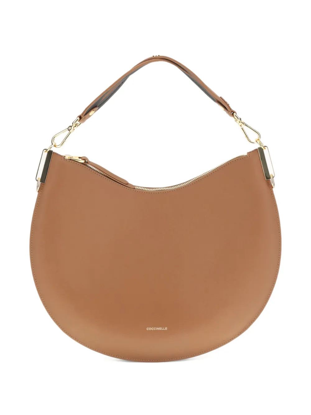 Coccinellelarge Sunup half-moon calfskin shoulder bag