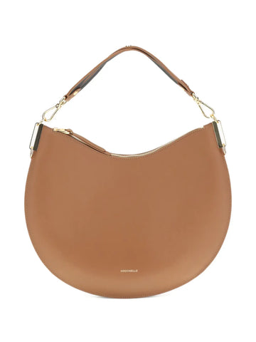 Coccinellelarge Sunup half-moon calfskin shoulder bag