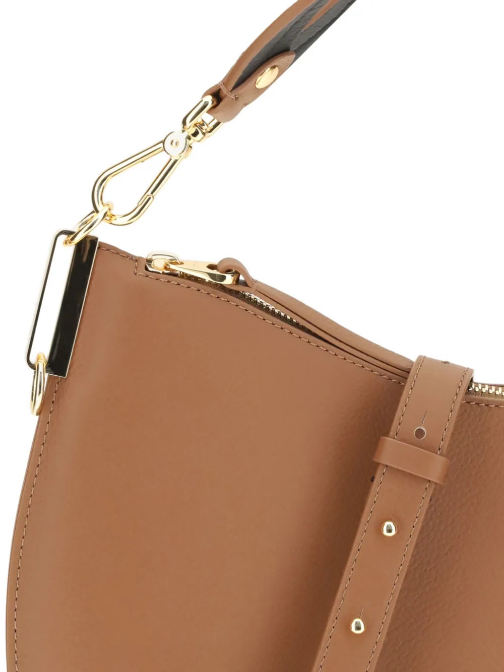 Coccinellelarge Sunup half-moon calfskin shoulder bag