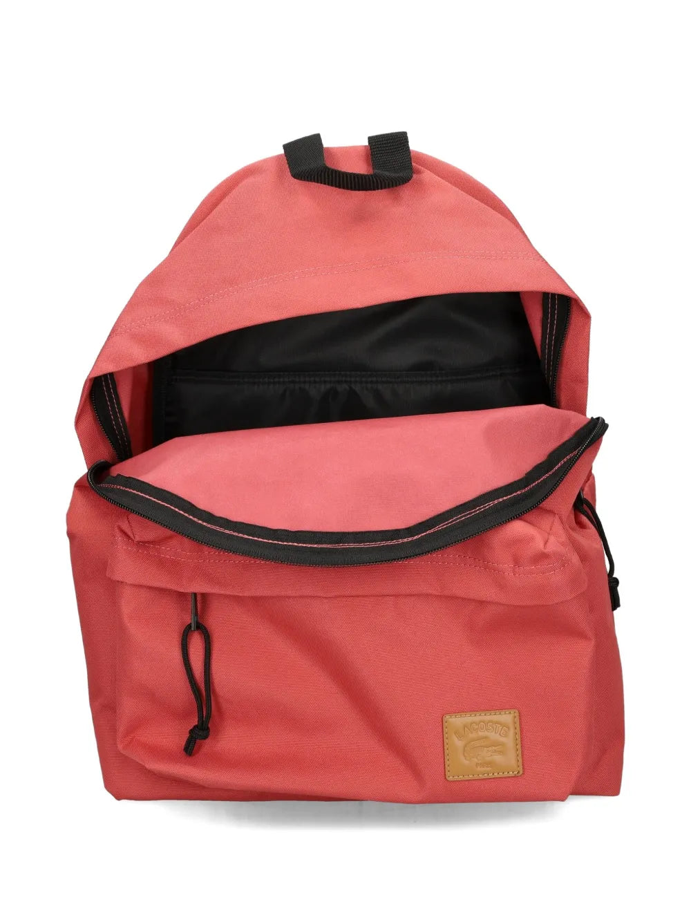 Lacostelogo-plaque drawstring backpack