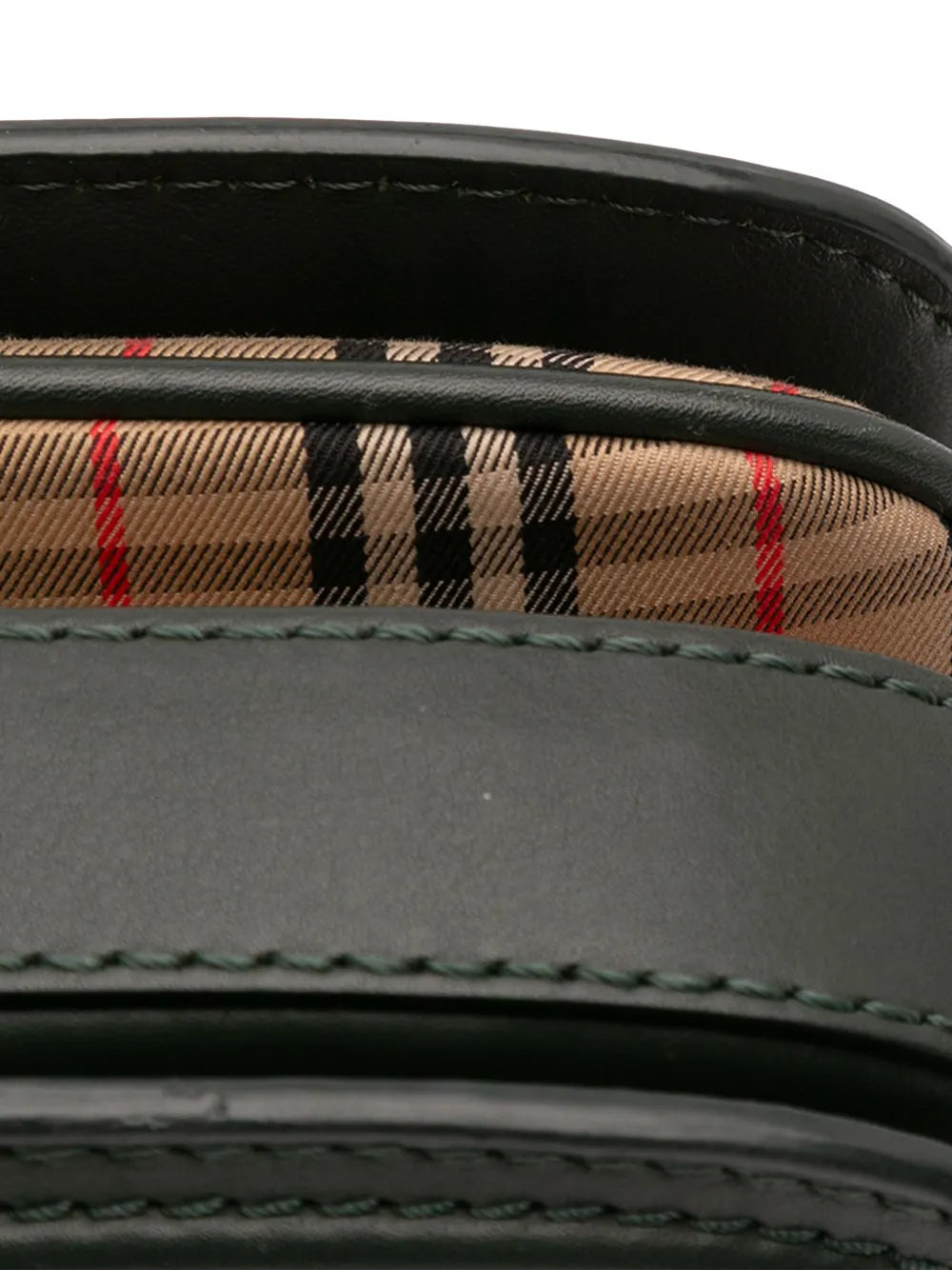 Pre-OwnedBurberry Pre-Owned2000-2017 1983 Knight Check Canvas and Smooth Calfskin Grommet Chain crossbody bag
