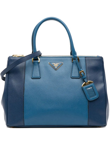 Pre-OwnedPrada Pre-Owned2013-2025 Medium Bicolor Saffiano Lux Galleria Double Zip satchel