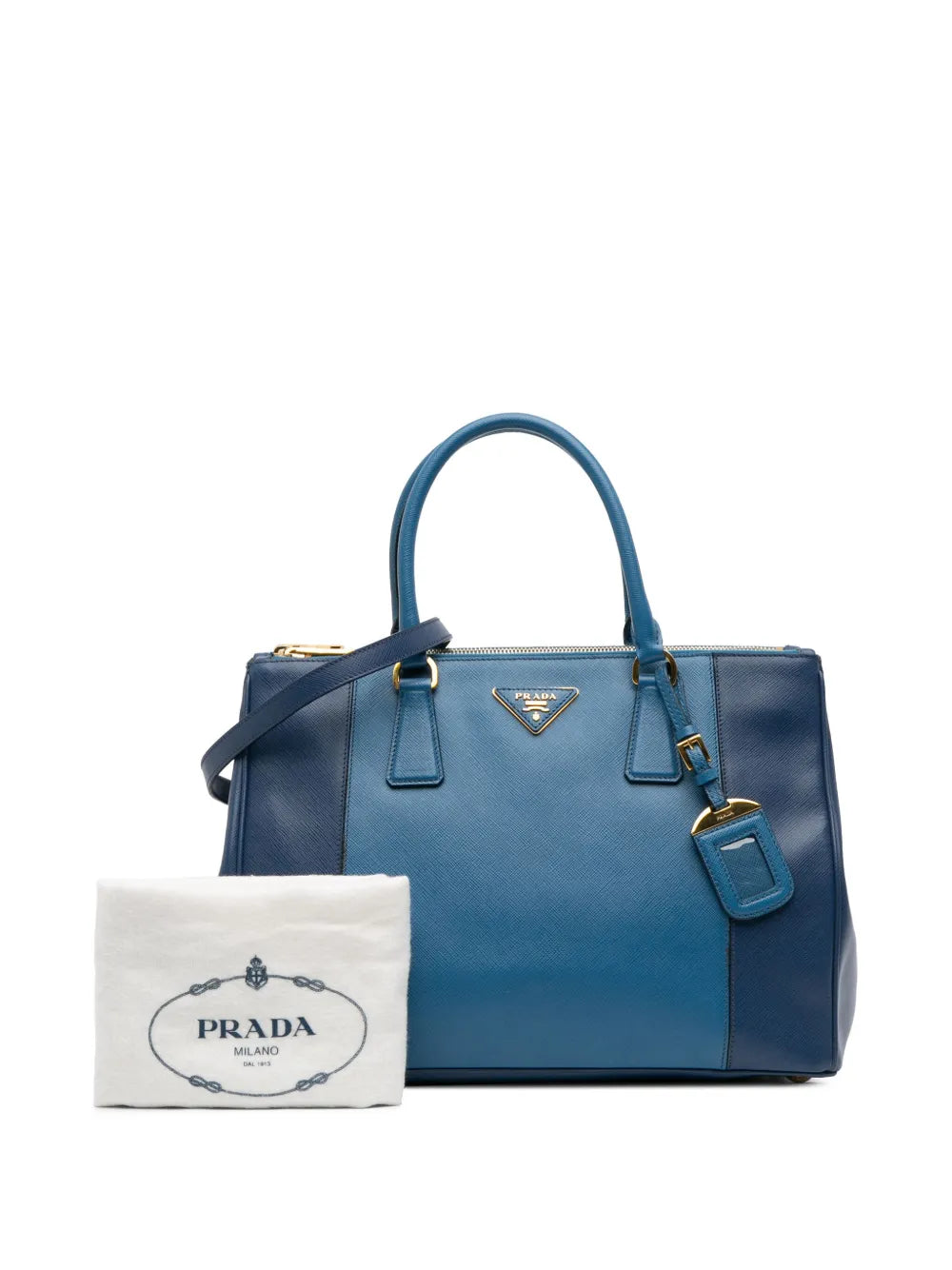 Pre-OwnedPrada Pre-Owned2013-2025 Medium Bicolor Saffiano Lux Galleria Double Zip satchel