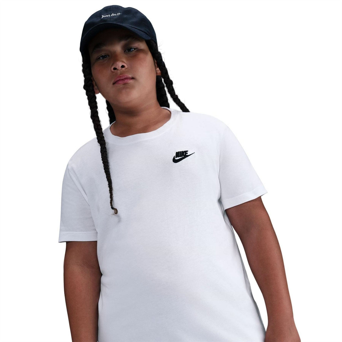 Nike Logo Print Crew Neck Short Sleeve Jersey T-Shirt