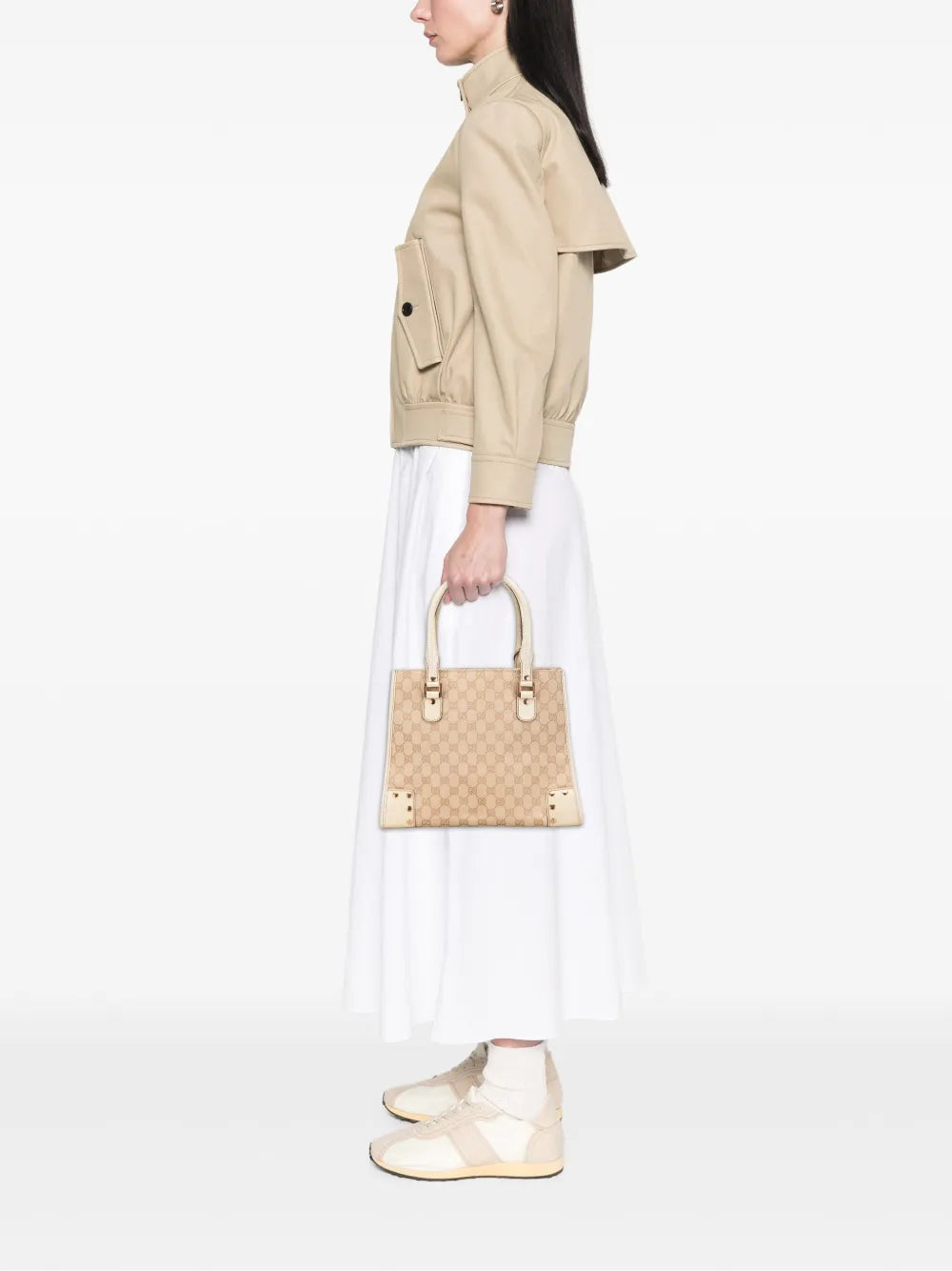 Pre-OwnedGucci Pre-Owned2000-2015 GG Canvas Nailhead tote bag