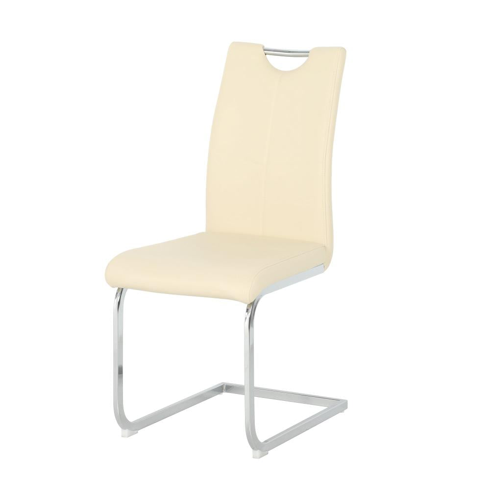 Set of 2 Stylish Dining Side Chairs with Padded Backrests