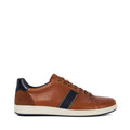 Dune Lo Trint Stripe Lace Up Canvas Low Top Sneakers