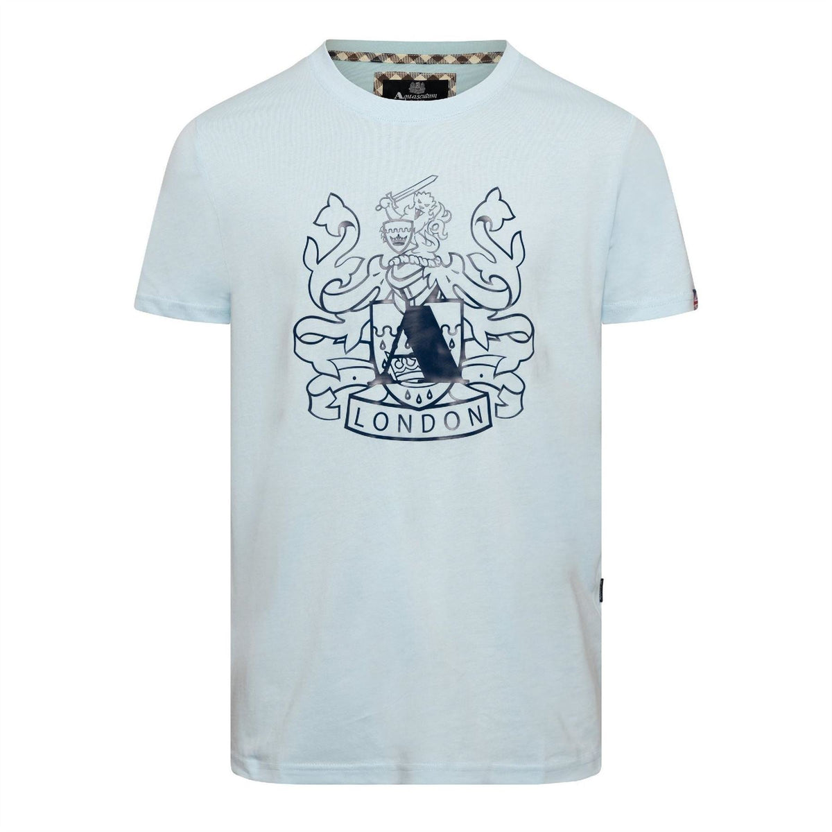 Aquascutum Text Graphic Crew Neck Short Sleeve T-Shirt