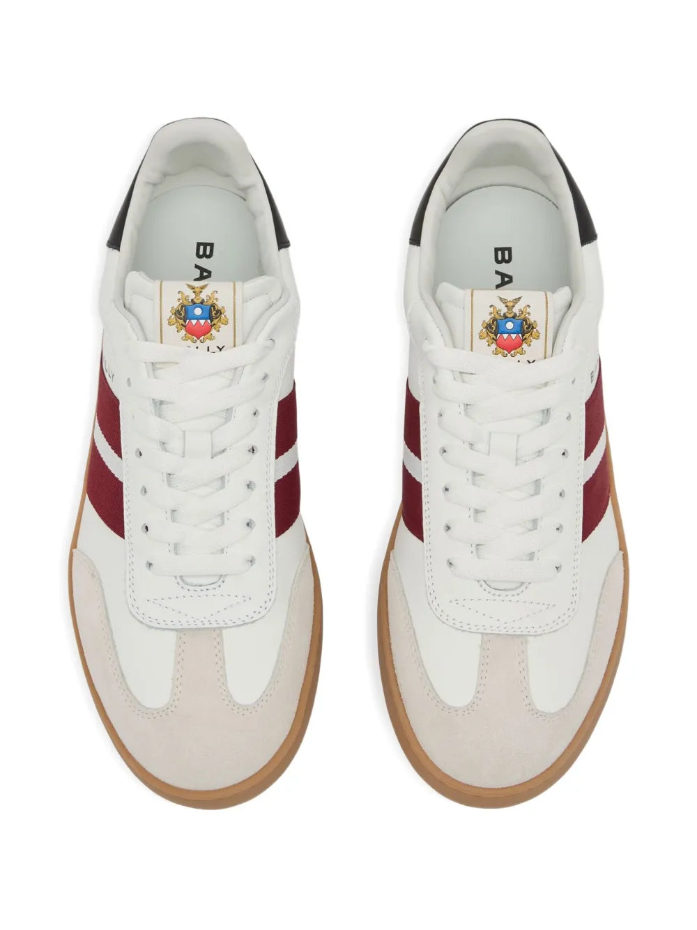 Bally Retro Crest Striped Leather