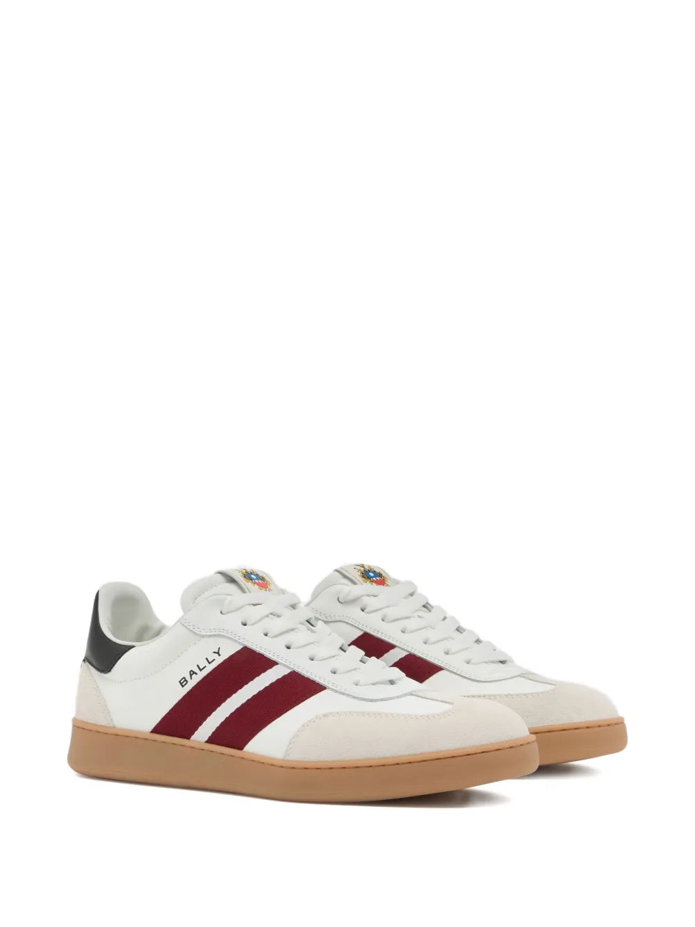 Bally Retro Crest Striped Leather
