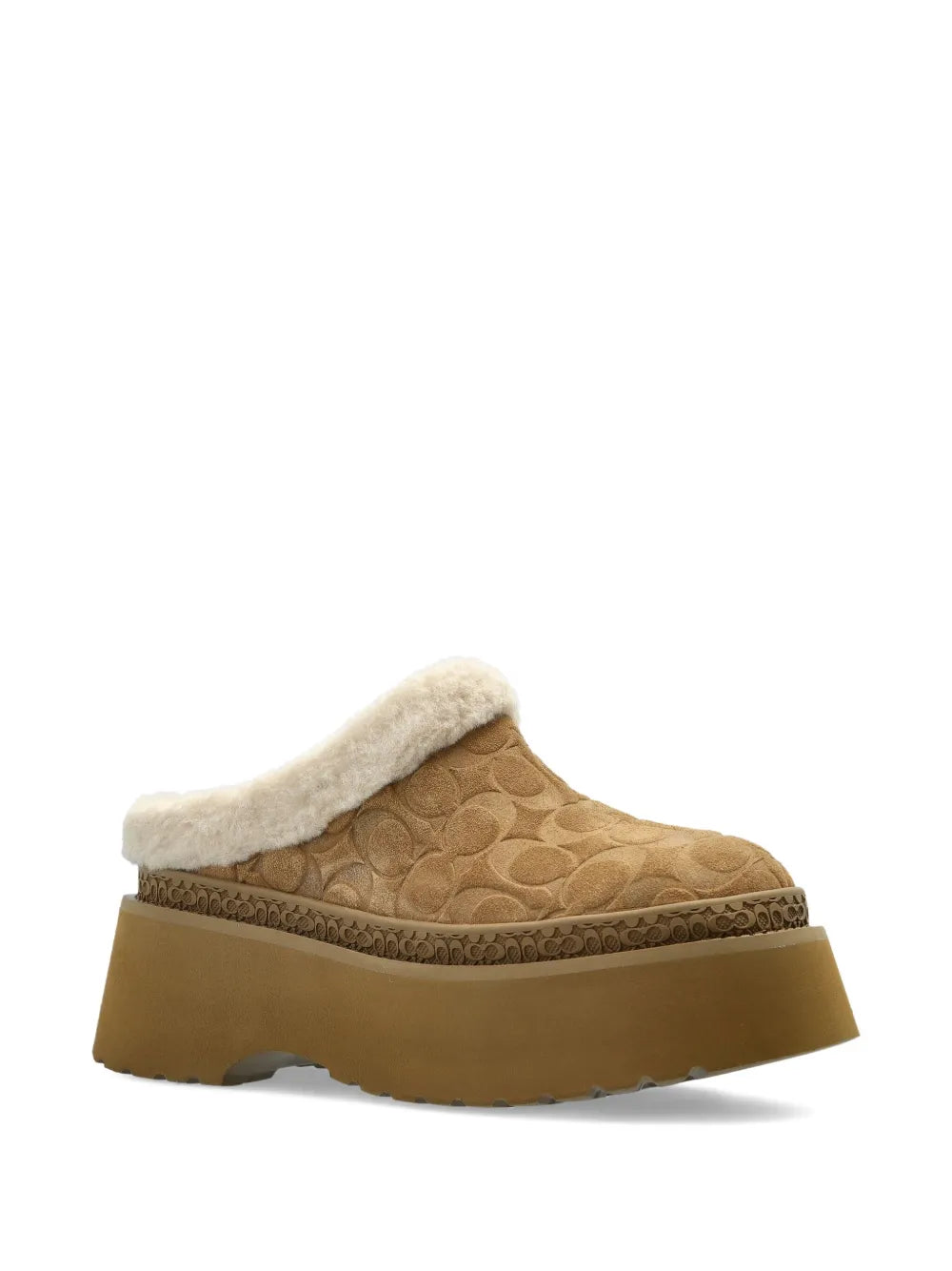 Coach Monogram Suede Mules