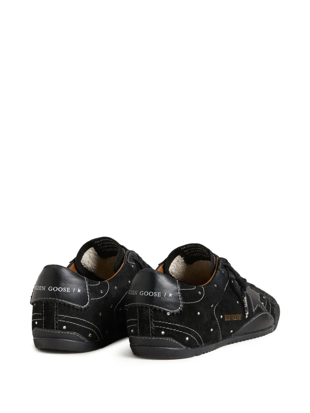 Golden Goose True-Star In Black Suede With Swarovski Crystals