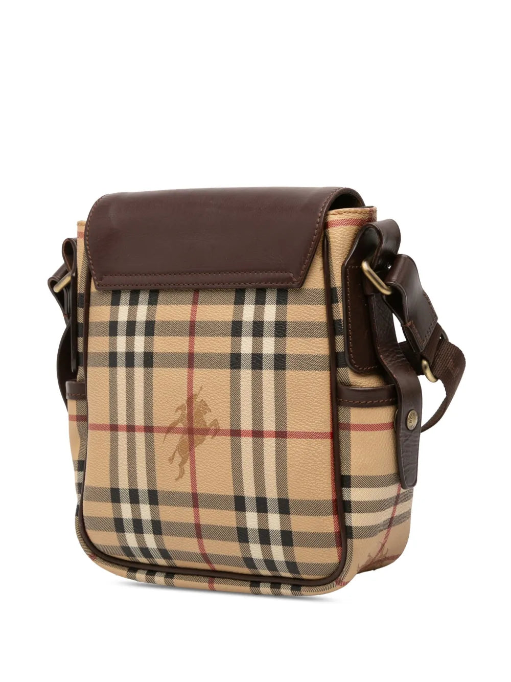 Pre-OwnedBurberry Pre-Owned2000-2017 Haymarket Check Coated Canvas Flap crossbody bag