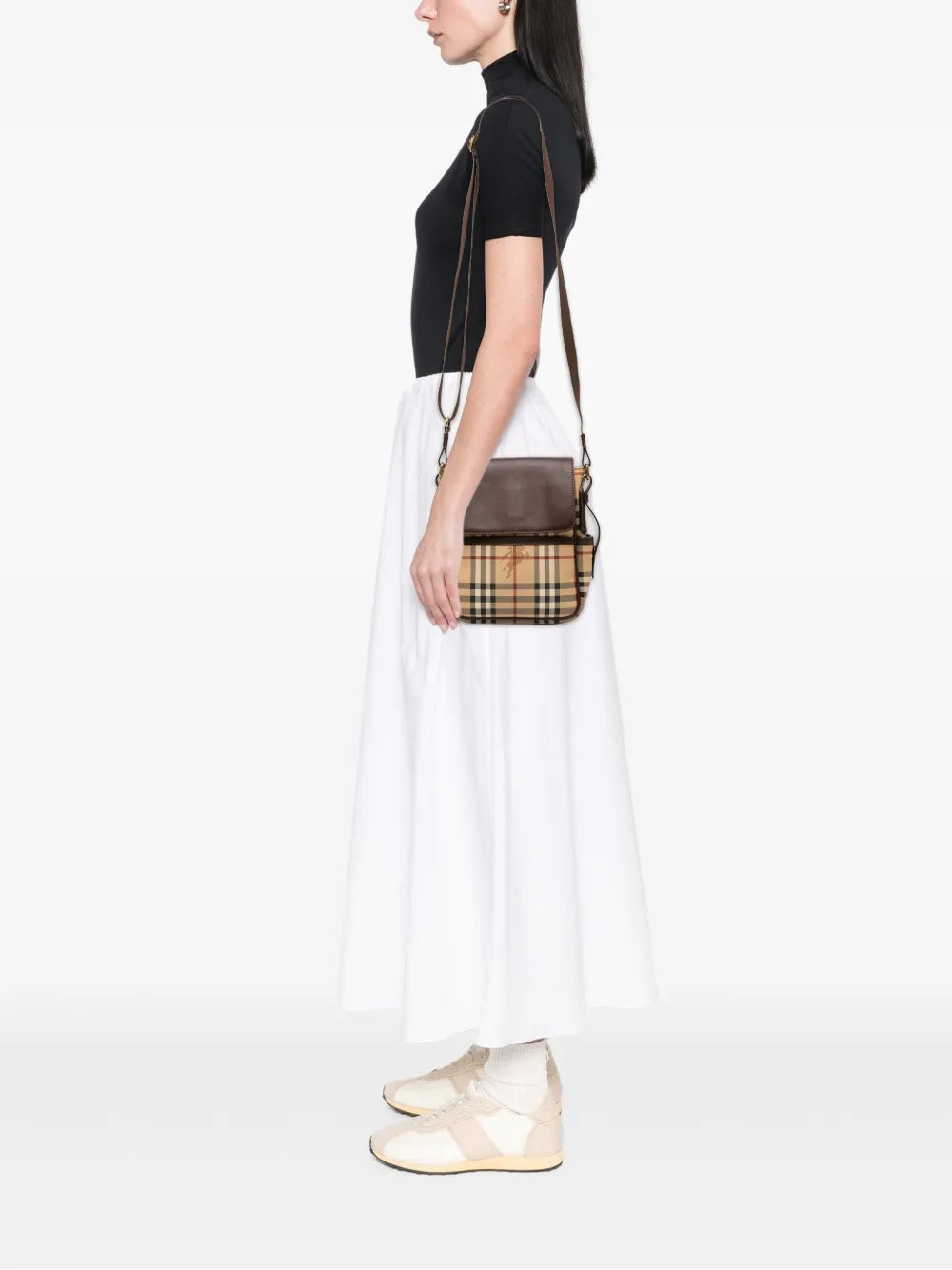 Pre-OwnedBurberry Pre-Owned2000-2017 Haymarket Check Coated Canvas Flap crossbody bag