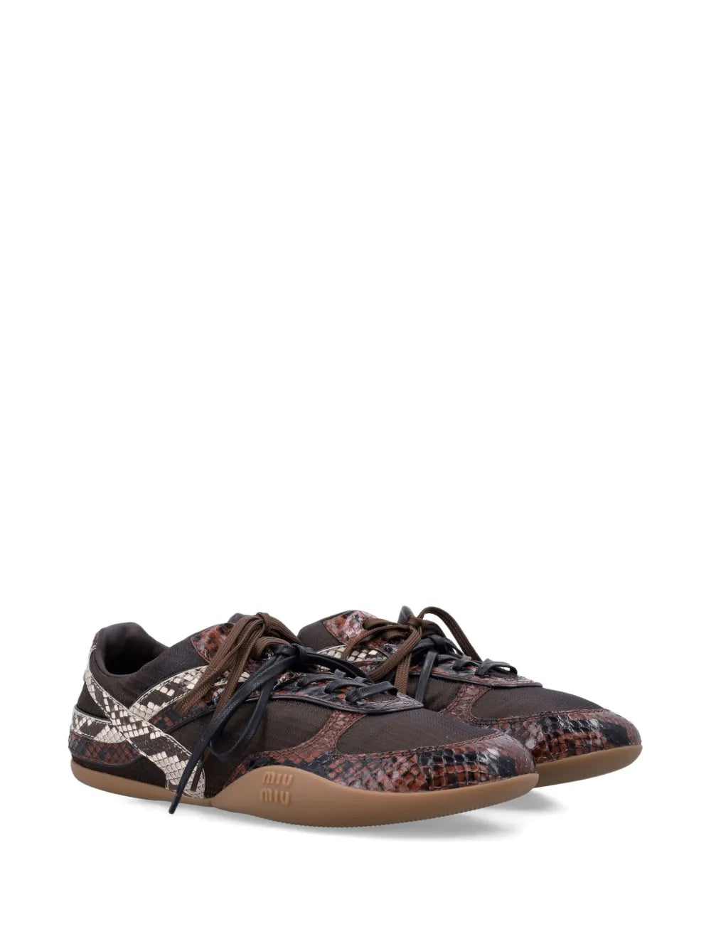 Miu Miu Snakeskin-Effect Leather