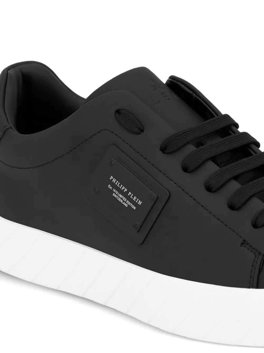 Philipp Plein Plaque Leather Low-Top Trainers