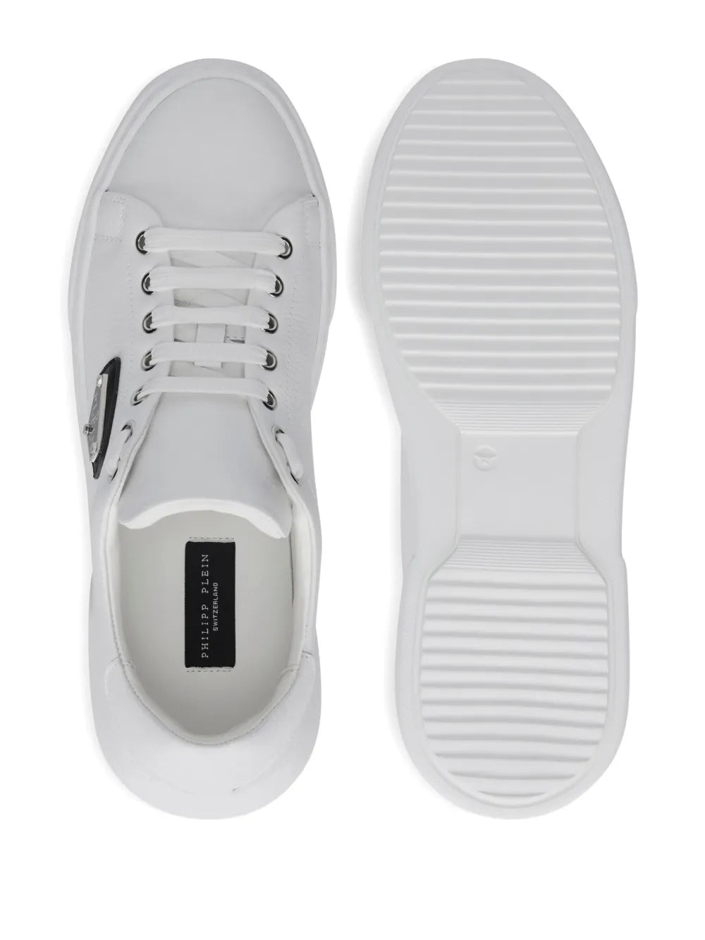 Philipp Plein Lo-Top Iconic Plein Calf Leather Trainers