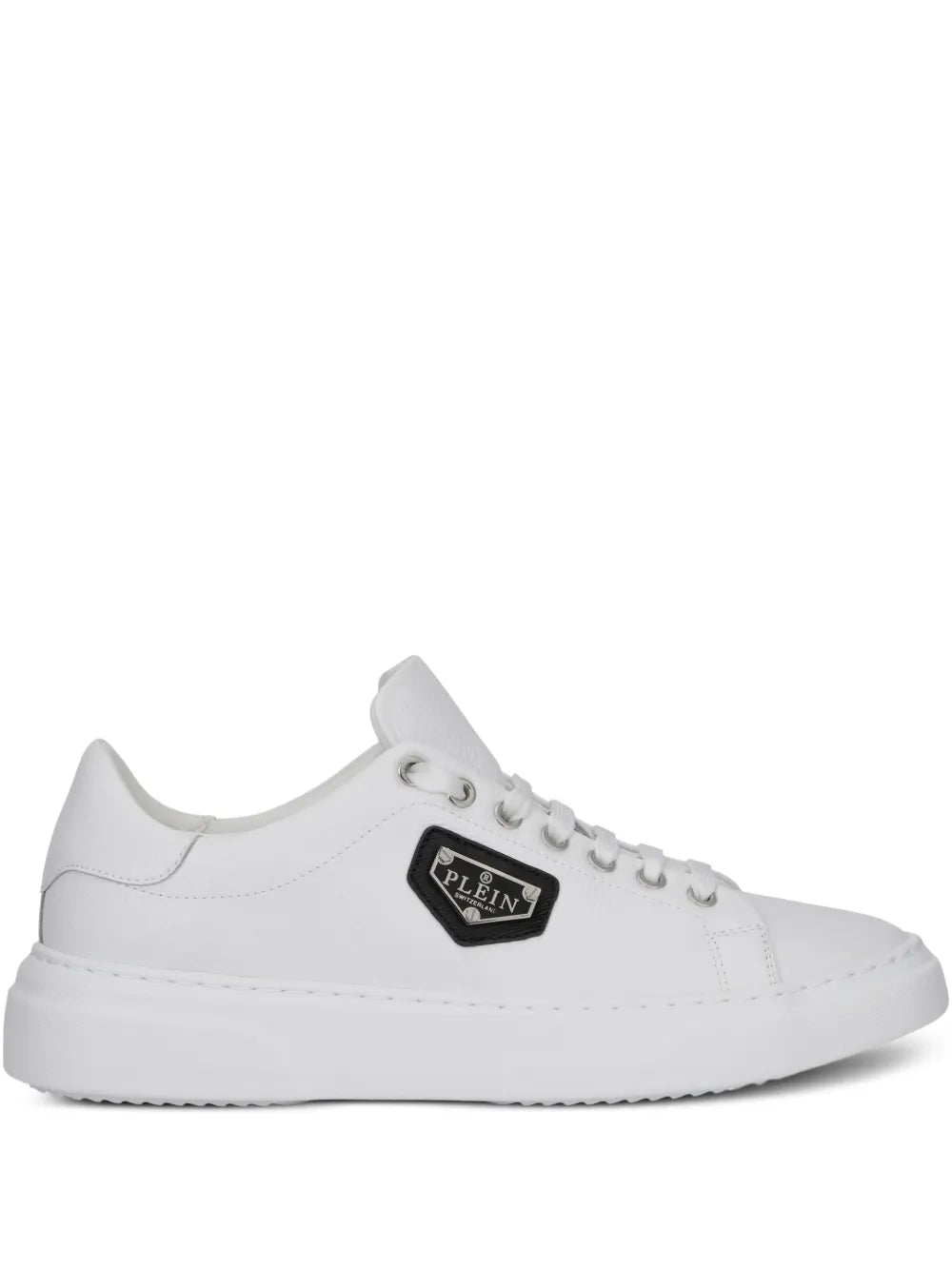 Philipp Plein Lo-Top Iconic Plein Calf Leather Trainers