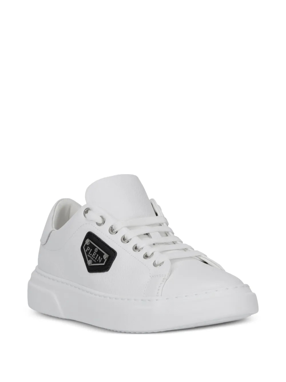 Philipp Plein Lo-Top Iconic Plein Calf Leather Trainers