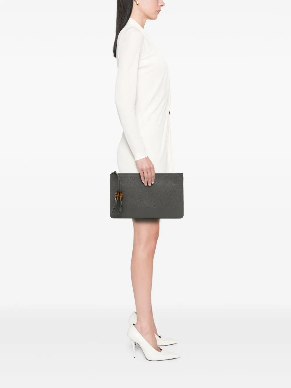 Pre-OwnedGucci Pre-Owned2016-2025 Calfskin Bamboo Tassel clutch bag