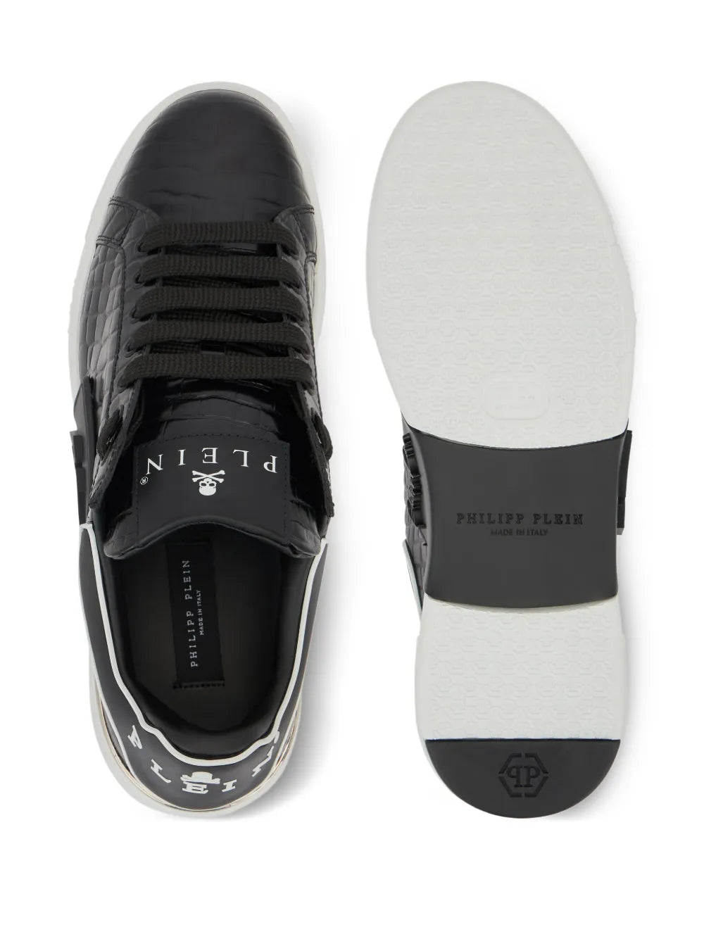 Philipp Plein Phantom Kick$ Cocco Embossed Low-Top