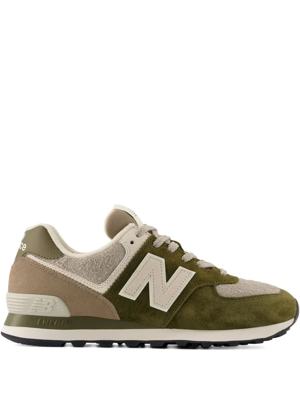 New Balance 574 Lace-Up Suede-Panelled