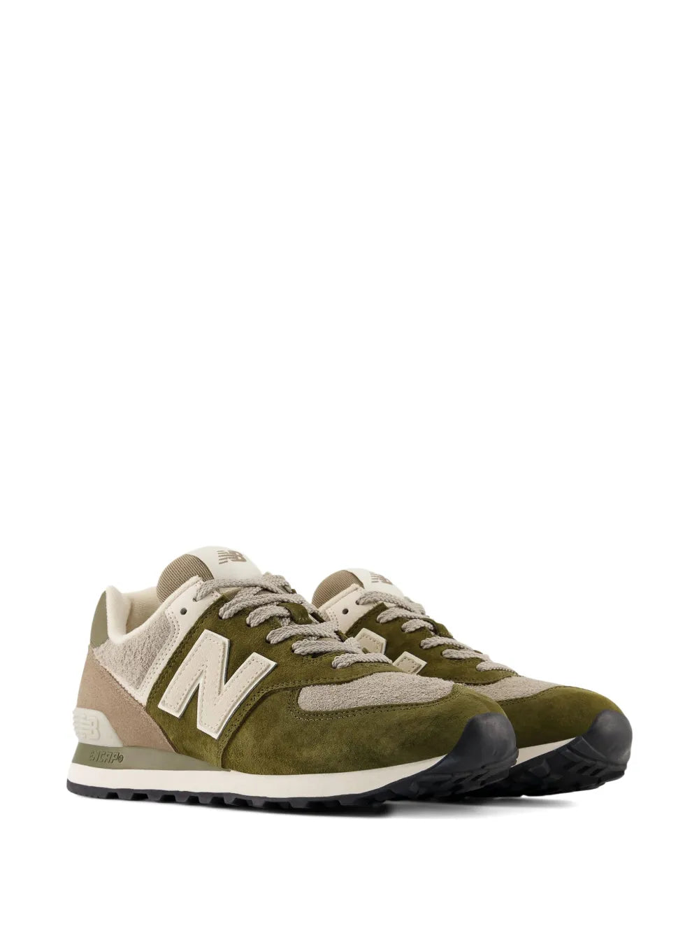 New Balance 574 Lace-Up Suede-Panelled