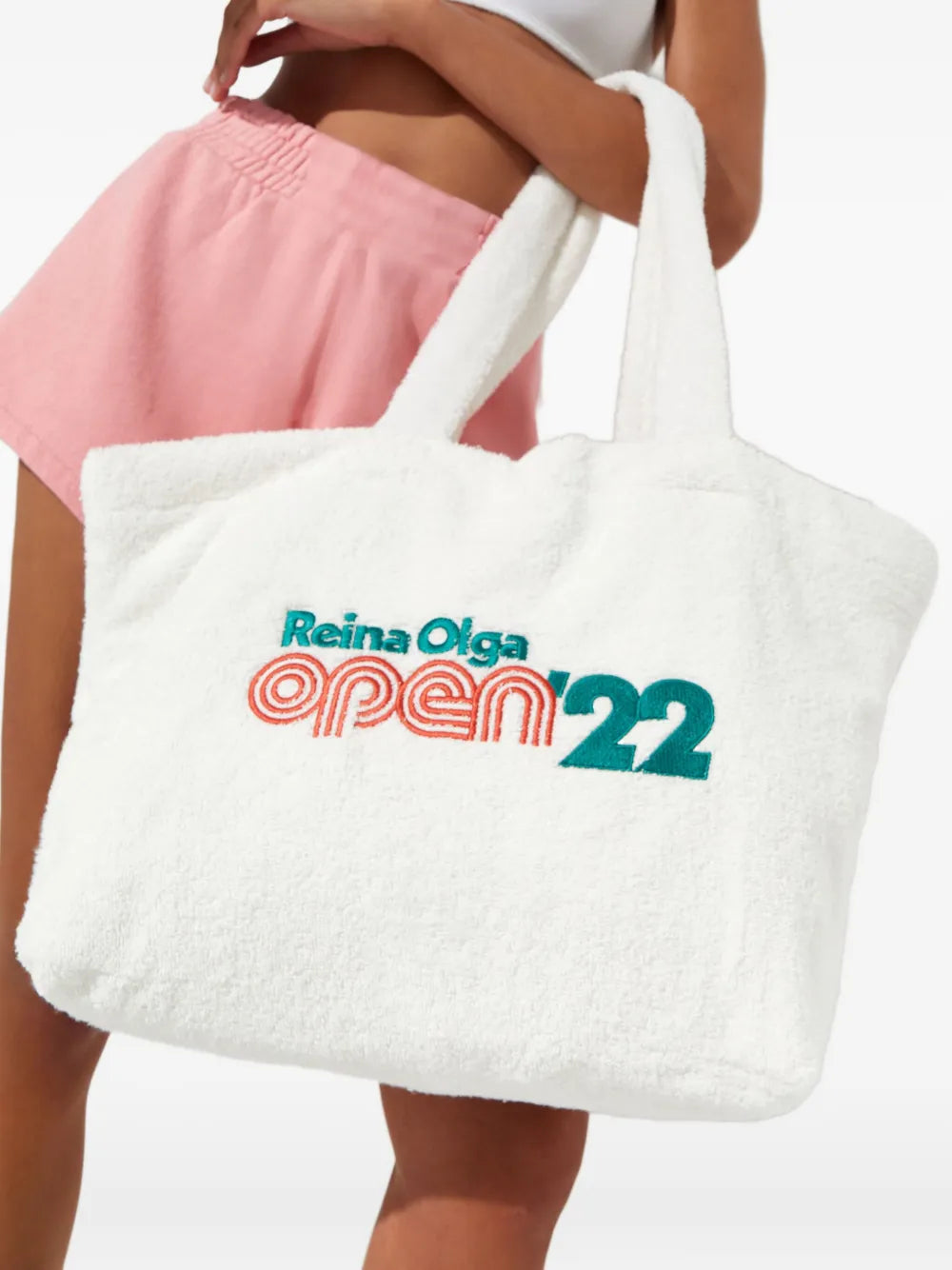 Reina Olgalogo-embroidery beach bag
