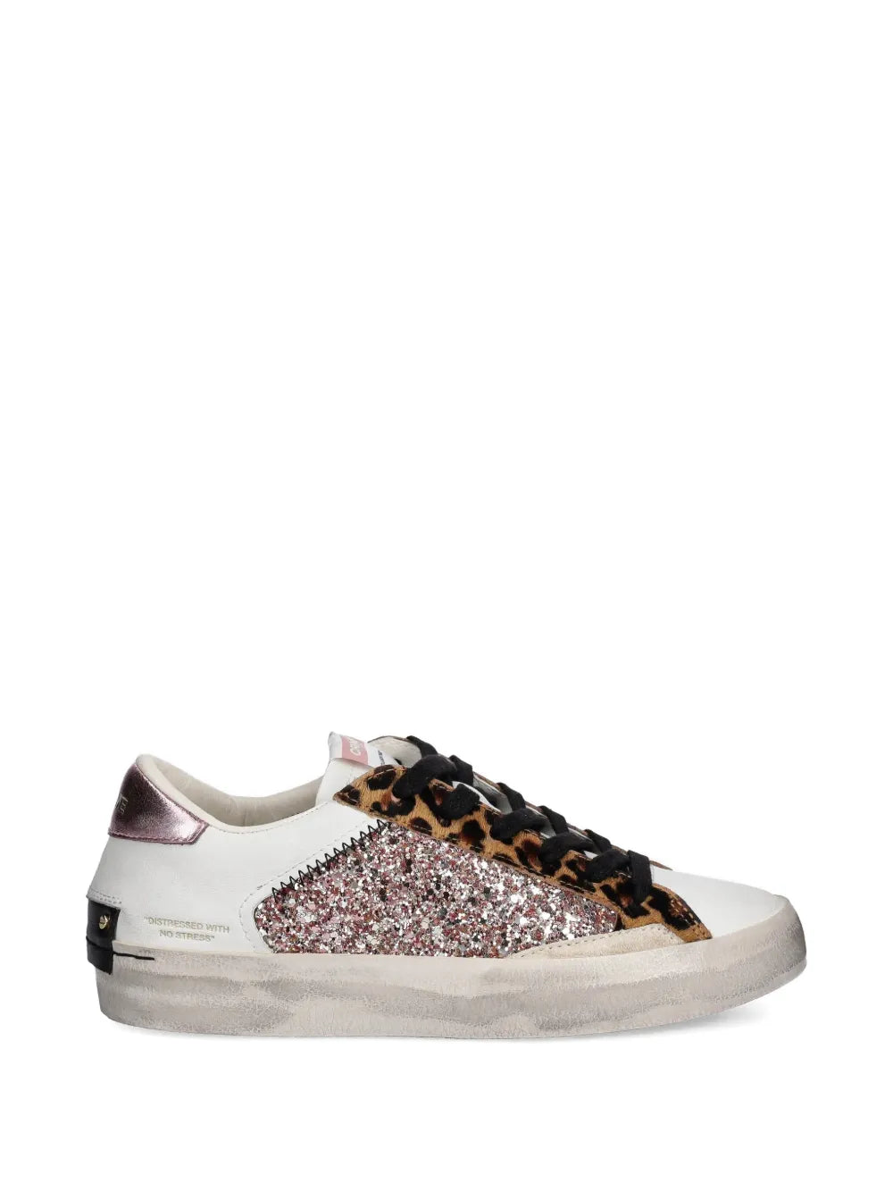 Crime London Glitter-Embellishment Leopard-Print