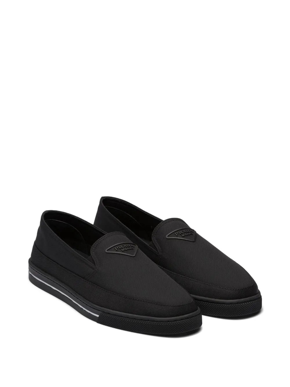 Prada Re-Nylon Embossed Logo Slip-On Trainers