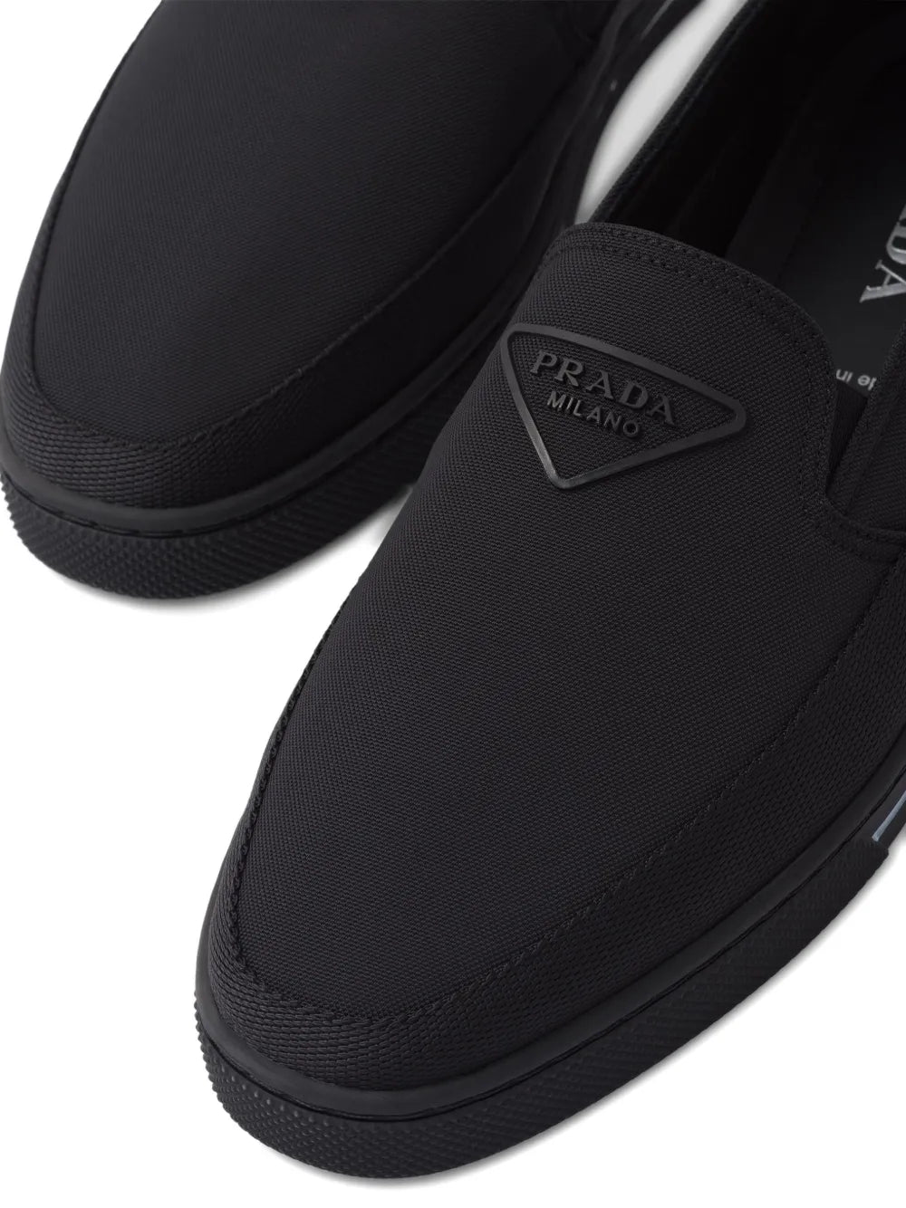 Prada Re-Nylon Embossed Logo Slip-On Trainers