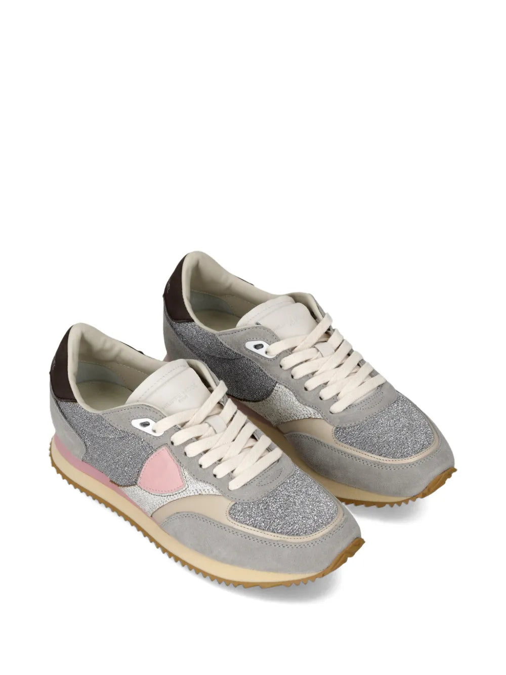 Philippe Model Paris Blville Glitter Panelled Trainers