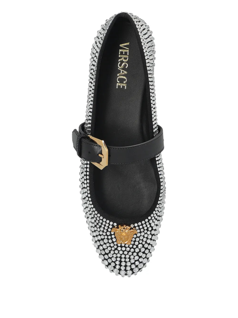 Versace La Medusa Studded Ballet Flats
