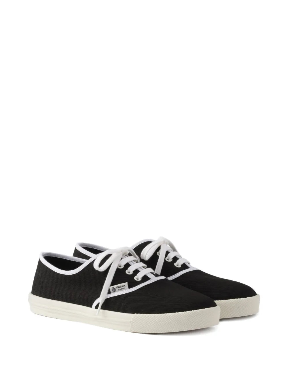 Prada Lace-Up Round-Toe