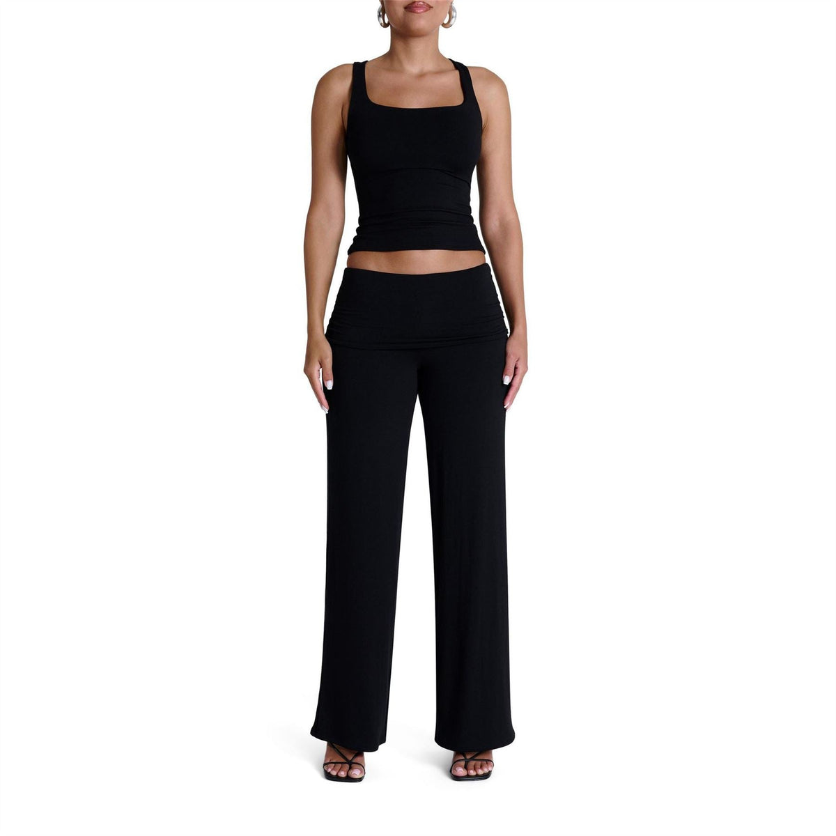 Naked Wardrobe Fold Over Wide Leg Pants