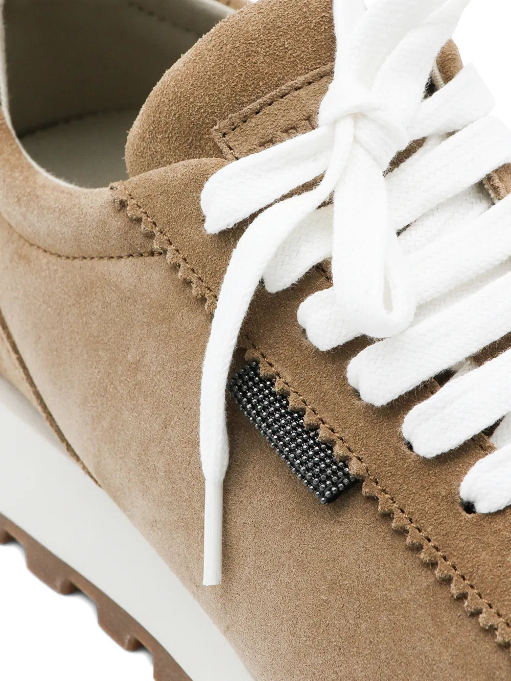 Brunello Cucinelli Beaded Lace-Up Trainers