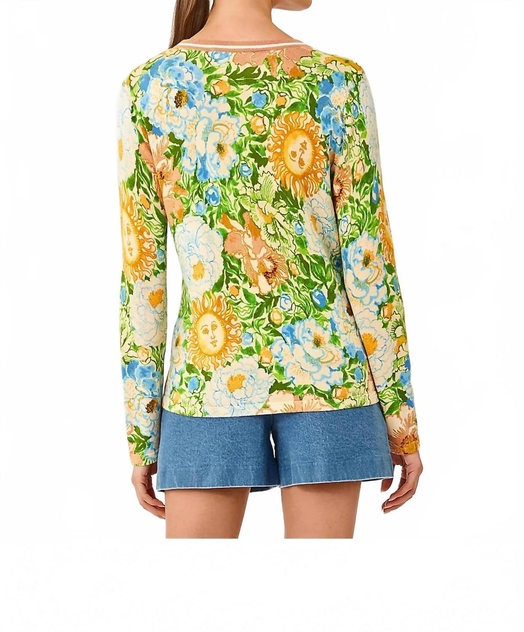 Pollyanne Long Sleeve Cardigan In Rutabaga Sympeony