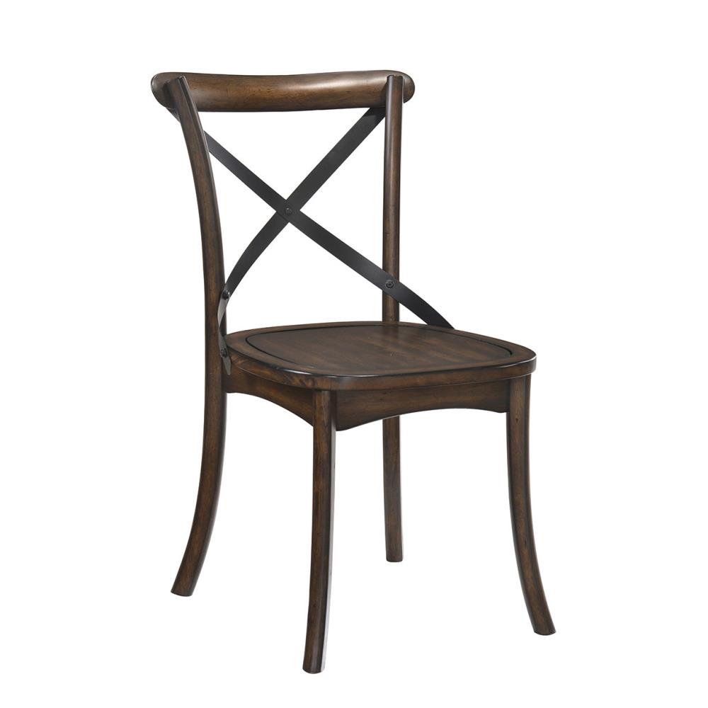 Mid-Century Modern Cross-Back Dining Chair Set of 2