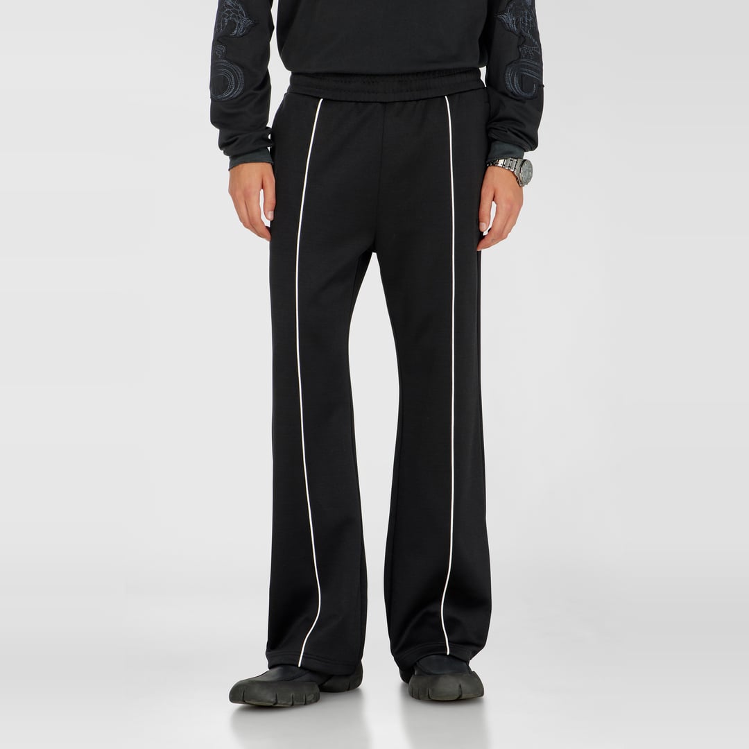 Track pants with contrast piping
