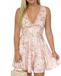 Shy Button Front Mini Dress In Pink