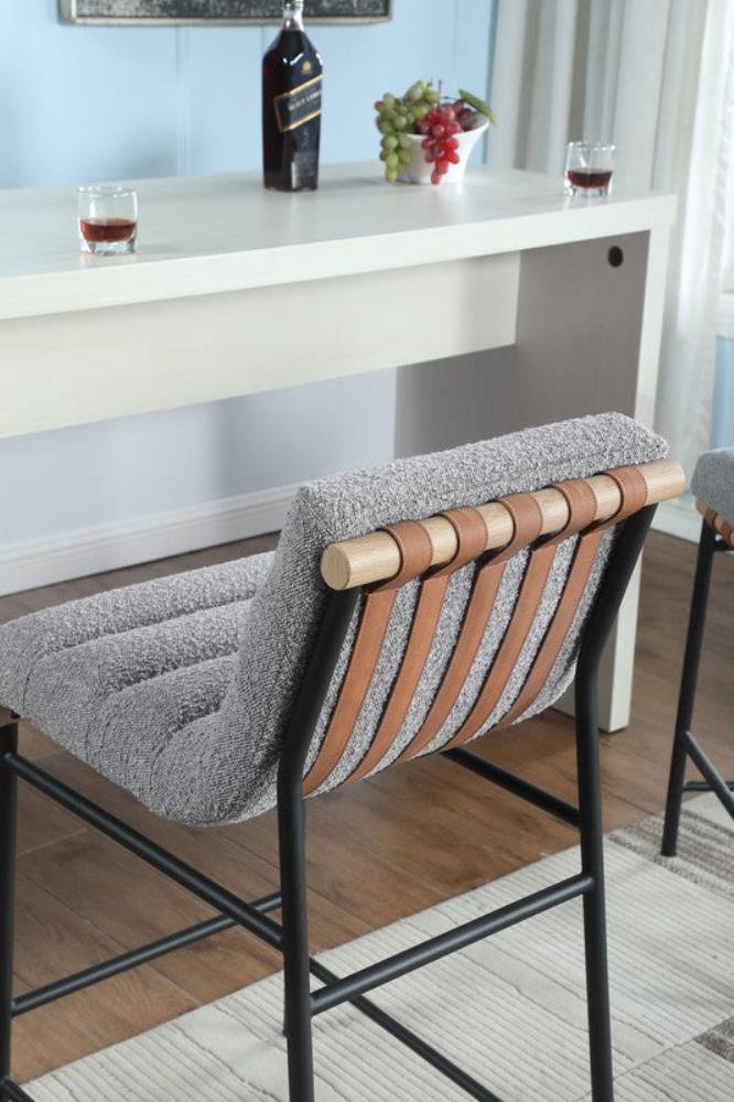 Elegant Counter Height Chairs with Fabric Upholstery