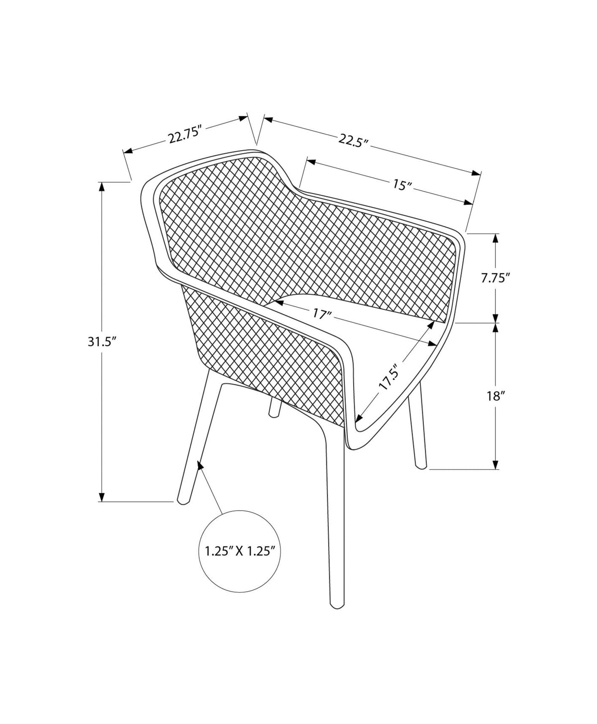 Contemporary Outdoor Dining Chair Set
