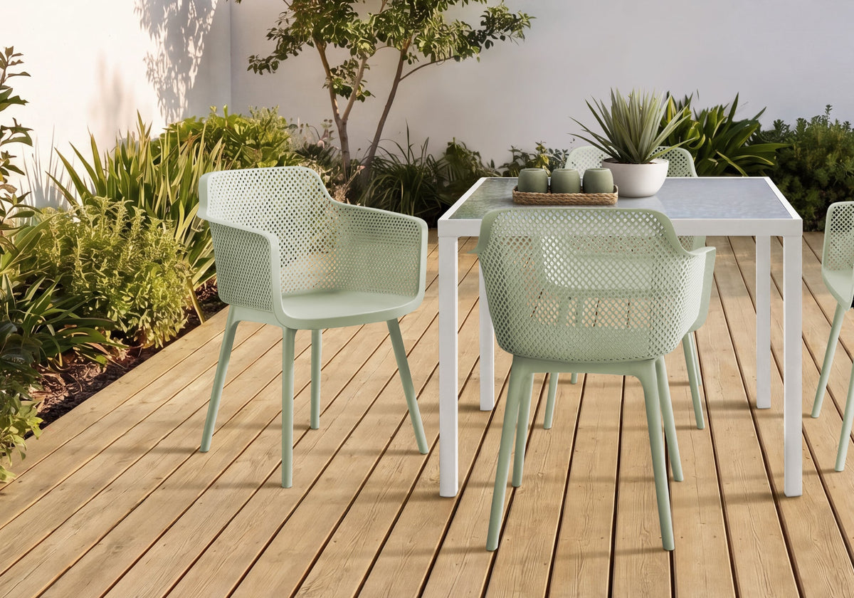Contemporary Outdoor Dining Chair Set