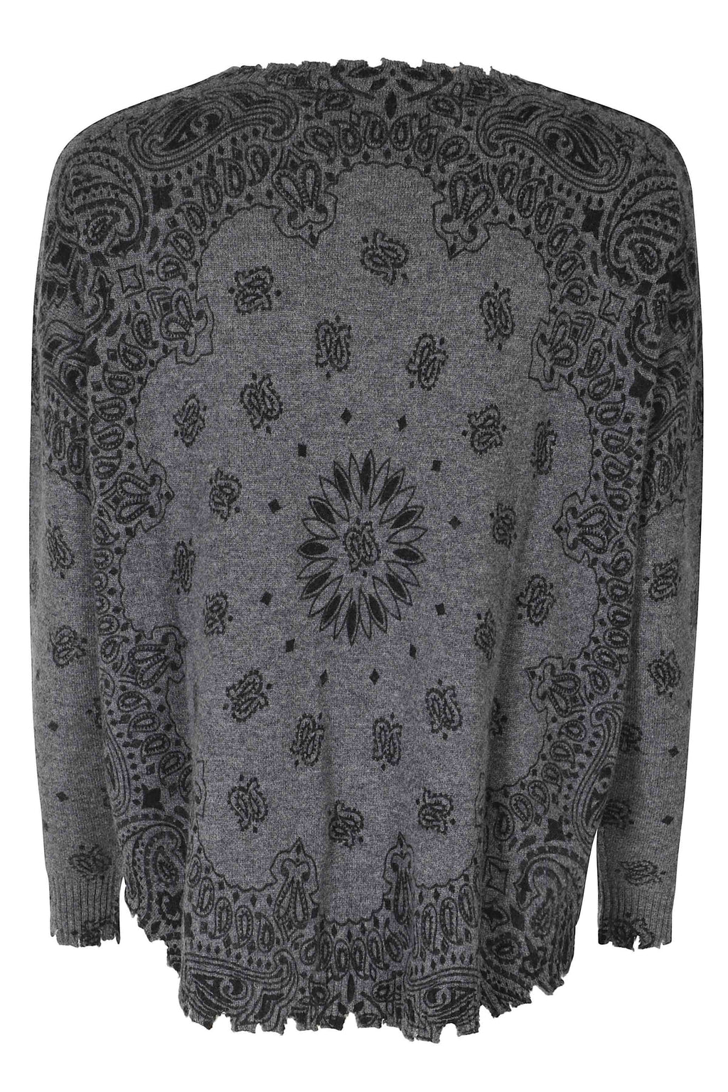 Anthra Noir Bandana Print Cashmere Sweater