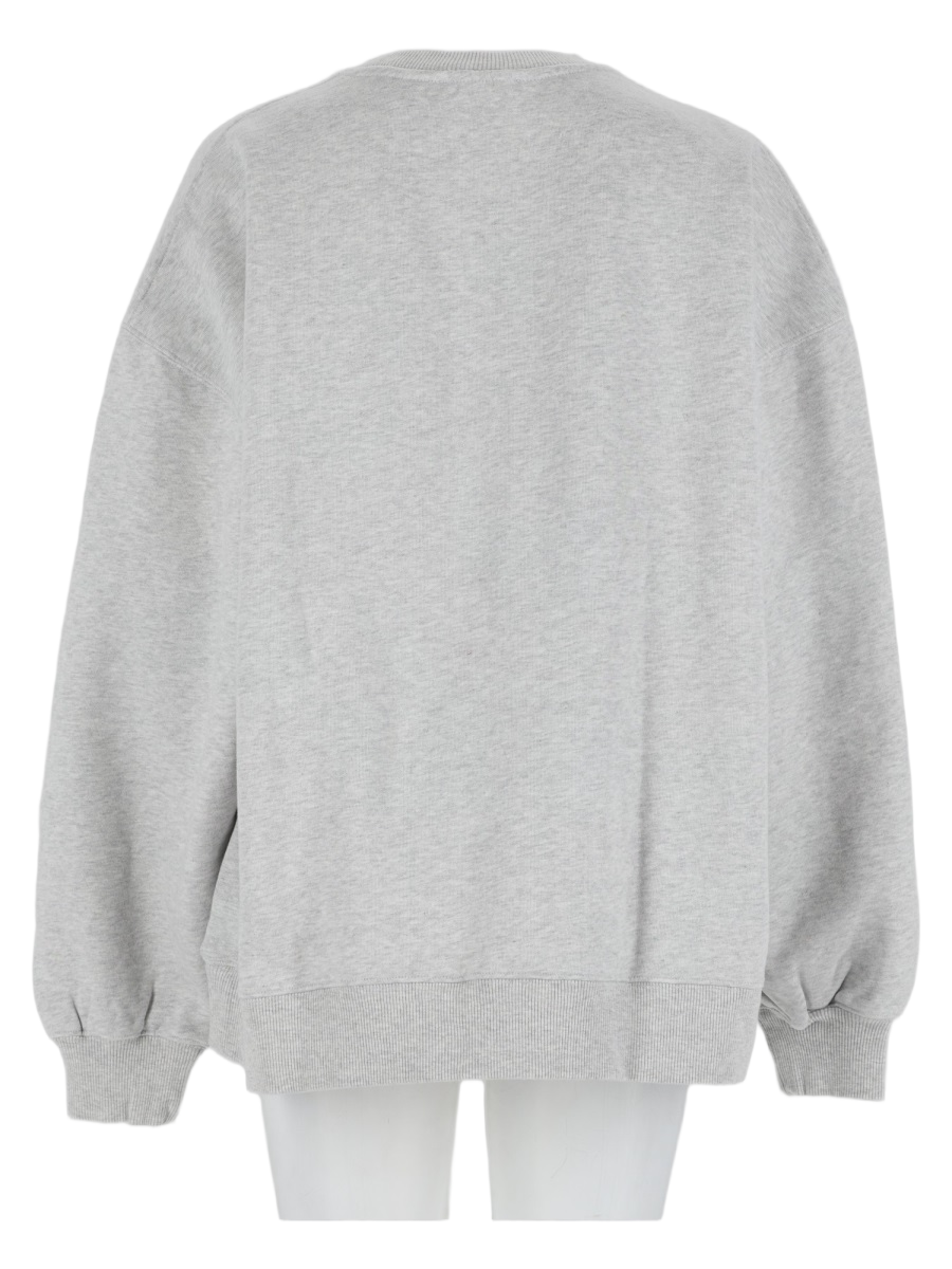 Grey Gathered Sleeves Relaxed Fit Organic Cotton Sweatshirt