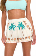 Hendrix Shorts In Beachfront Embroidery